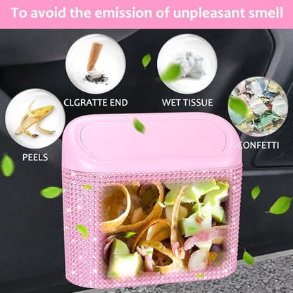 Accmor Bling Pink Car Trash Can - Image 4