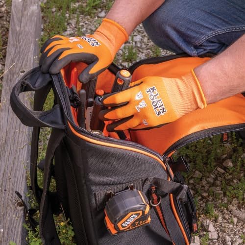 KLEIN TOOLS 60582 Work Gloves, Knit Dipped Cut Resistant ANSI A1 Nitrile Coated - Image 5