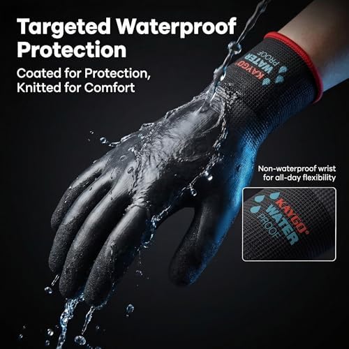 KAYGO Winter Work Gloves, Non-Slip Thermal Latex Coated - Image 7
