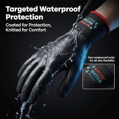 KAYGO Winter Work Gloves, Non-Slip Thermal Latex Coated - Image 3