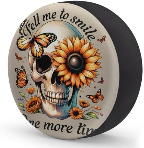 Skull Spare Tire Cover 16in Spare Wheel Covers Tire Storage Cover - Image 2