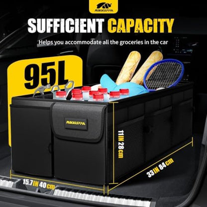MIKKUPPA Trunk Organizer with Lid - 95L Car Organizer with Cooler - Image 2