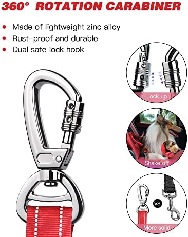 AUBELL Dog Seat Belt for Car, 2 Pack Set 3-in-1 Dog Car Harness - Image 4