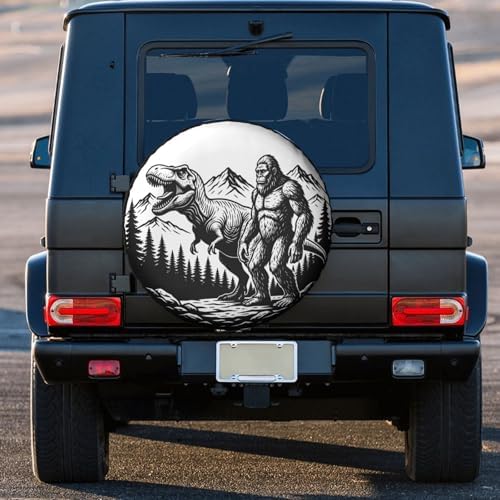 Dinosaur Forest Spare Tire Cover SUV Trailer Truck RV 15 Inch - Image 3