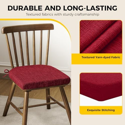 downluxe Indoor Chair Cushions for Dining Chairs, Soft and Comfortable Textured - Image 6