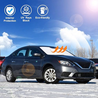 Windshield Sun Shade for 2014-2019 Nissan Sentra Accessories - Image 6