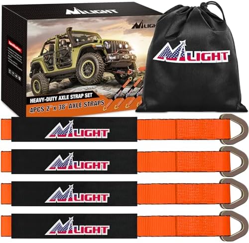 Nilight 4PCS 2"x 38" Axle Tie Down Straps by Nilight