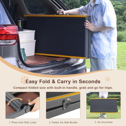 Dog Ramp for Car, Heavy Duty Steel Frame Folding Car Ramp - Image 6