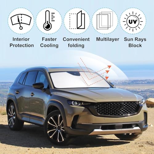 Front Windshield Sun Shade for 2023-2026 Mazda CX-50 CX50 - Image 2