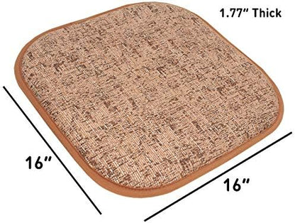 Sweet Home Collection Chair Cushion Memory Foam Pads Honeycomb Pattern Slip Non - Image 4