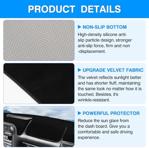 Autorder Dashboard Cover Mat for Chevy Chevrolet Camaro 1997 1998 1999 2000 - Image 6