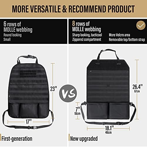 WYNEX Molle Seat Back Car Organizer Fit Most Car F150 Jeeps Pickups Trucks - Image 2