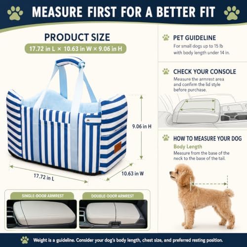 Console Dog Car Seat for Small Dogs to 15lbs - Image 4