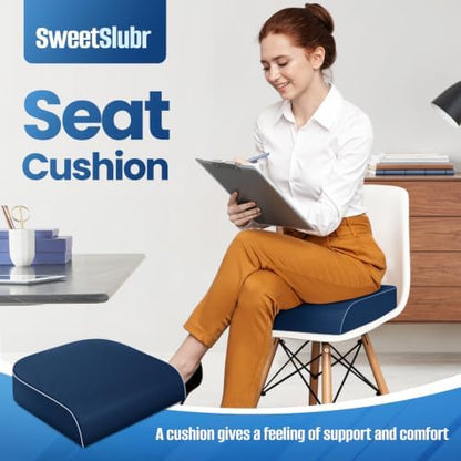 SweetSlubr Seat Cushion, Chair Pad, Memory Foam Tailbone Pain Relief - Image 3