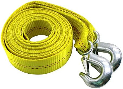 HFS Heavy-Duty Tow Strap with Hooks 10, 000-Pound Capacity Woven Polyester by HFS