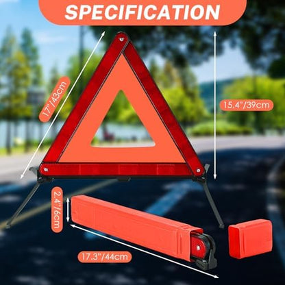 NATGAI 3 Pack Emergency Warning Triangles Kit - Image 2