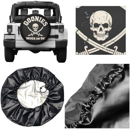 Pirates Never Say Die Spare Tire Cover Wheel Protector Universal Fit - Image 5