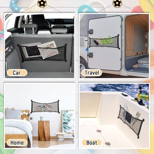 Frienda 4 Pcs Small Cargo Net Boat Storage Mesh Netting, 25 X 9.8 Inches - Image 6