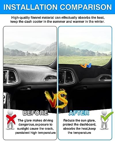 Autorder Dashboard Cover Mat for 2015-2024 Dodge Challenger Accessories Dash - Image 3