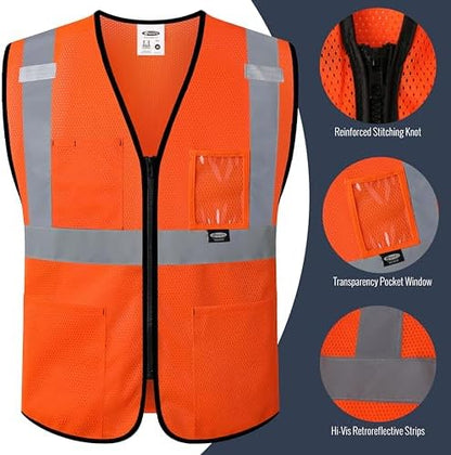 JKSafety Safety Vest for men women Hi Vis Vest - Image 3