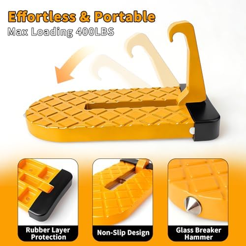 Car Door Step for Car Roof Access, Foldable Non-Slip Ascent Latch Pedal Rack - Image 4