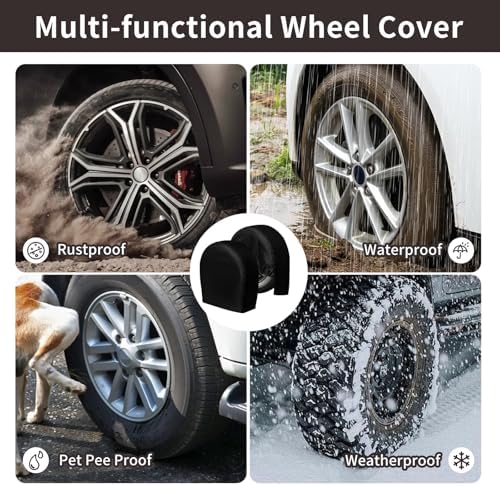 PureFit Universal Tire Covers Set of 4, Fits 19"-22" Inch Tire - Image 6