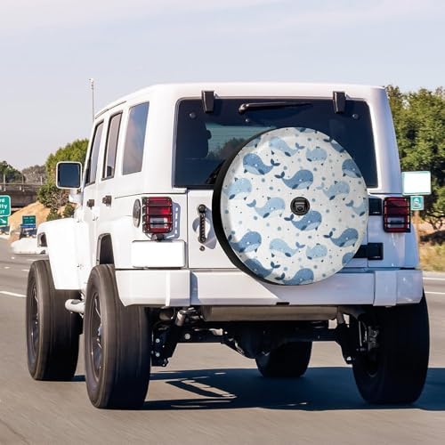 Cute Blue Whales Spare Tire Cover - Image 2