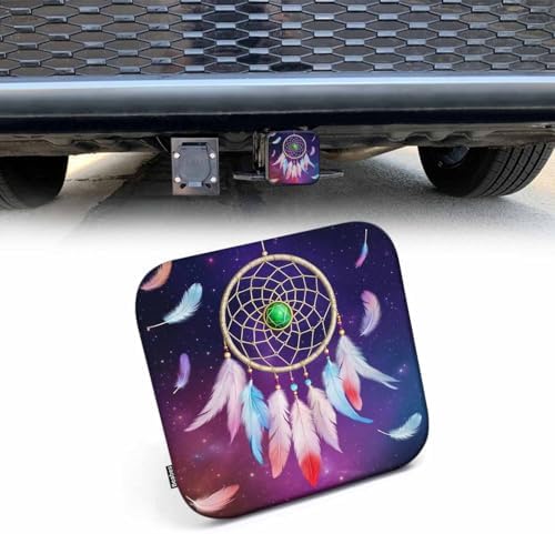 Tow Hitch Covers Dream Catcher, Colorful Galaxy Space Feather Dreamcatcher Auto by Beabes