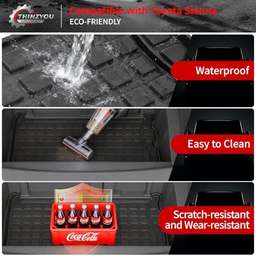 Cargo Mat & Backrest Mats for 2021-2026 Toyota Sienna 7&8 Seats - Image 5