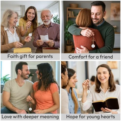 Christian Gifts for Men, Daily Bible Verse Cross for Car Mirror Hanging - Image 6