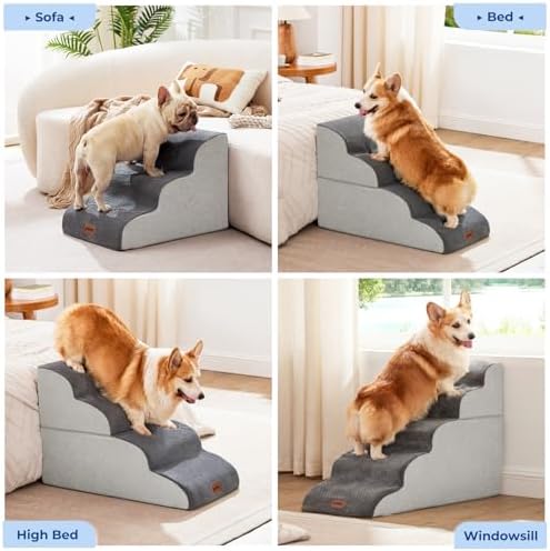 ZOMISIA Dog Stairs Ramp for Bed 19.7" H - Image 2