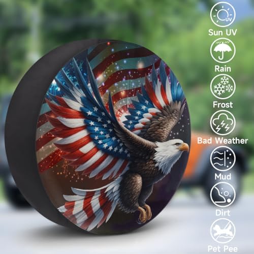 Eagle Spare Tire Cover 14in Spare Wheel Covers Tire Storage Cover - Image 3