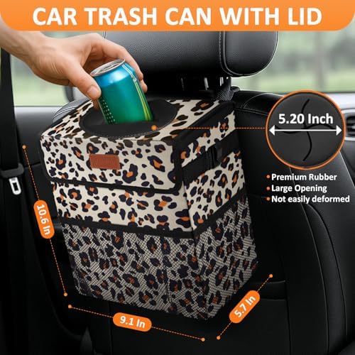 Vankor Car Trash Can with Lid Leak Proof Car Accessories - Image 2