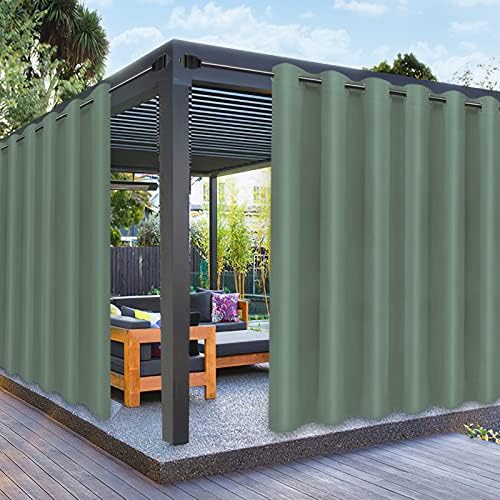 PureFit Outdoor Curtains for Patio Waterproof Weatherproof Outside Curtains by PureFit