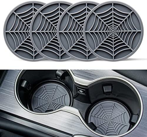 Alpmosn 4PCS Spider Web Car Coasters by alpmosn