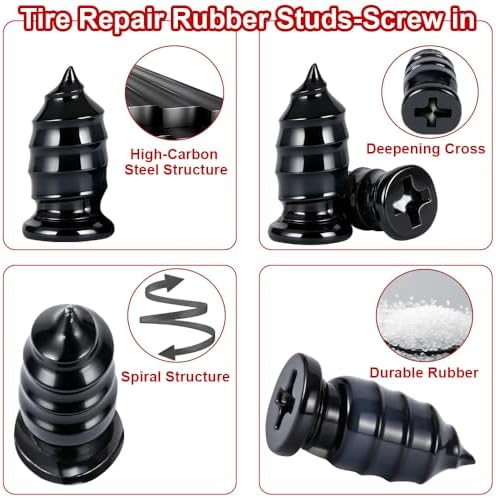 84pcs Tire Repair Rubber Nail Kit, Screw in Tire Plugs - Image 4
