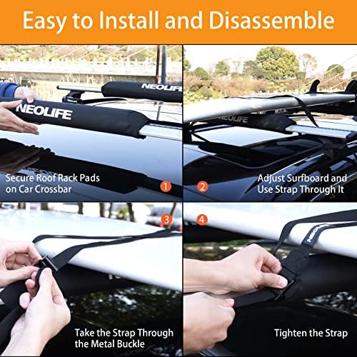 Soft Roof Rack Pads for Surfboard, SUP Paddleboard and Snowboard - Image 5
