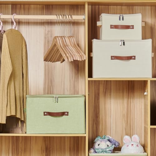 Storage Bins with Zipper Lids Decorative Lidded Baskets Boxes - Image 5