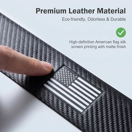 4 PCS Car Door Sill Protectors, American Flag Carbon Fiber Anti-scratch Pad - Image 2