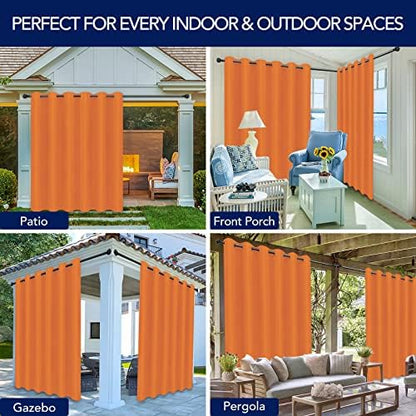 PureFit Outdoor Curtains for Patio Waterproof Weatherproof Outside Curtains - Image 5