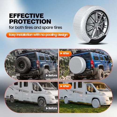 MOONET Oxford Fabric Tire Covers Sliver 2-Pack, - Image 5