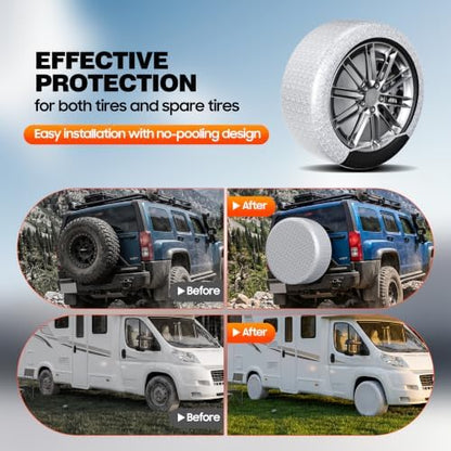 MOONET Oxford Fabric Tire Covers Sliver 2-Pack, - Image 5