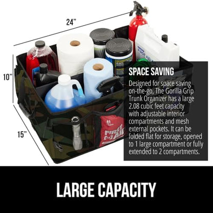 GORILLA GRIP Trunk Organizer for SUV and Cars, Large Capacity - Image 3