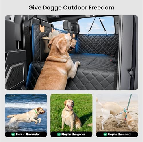 REEVAA Dog Truck Seat Cover for Back Seat, Hard Bottom - Image 5