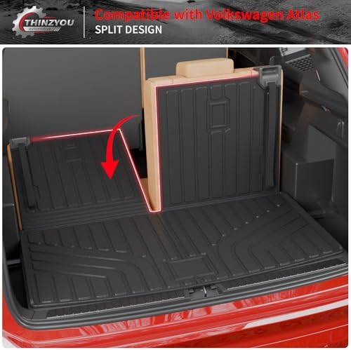 Trunk Mat with Backrest Mat for 2018-2025 2026 Volkswagen Atlas - Image 3