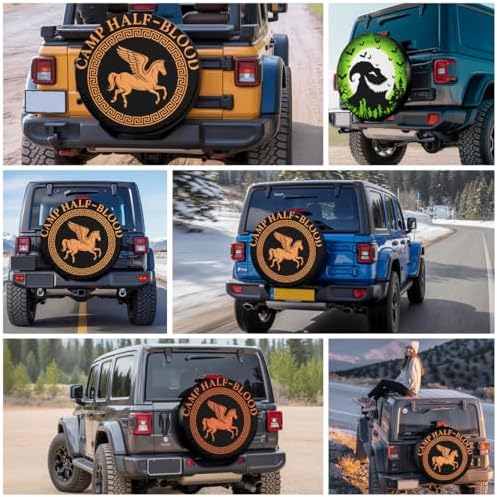 GENANY Mythical Winged Art Thick PVC Leather Spare Tire Cover Size 17 - Image 7