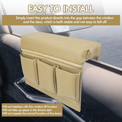 wuyaoyao Leather Car Window Armrest Storage Box - Image 5