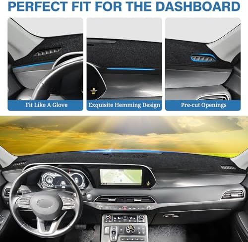 FIILINES Dash Cover for 2020-2025 Hyundai Palisade, Dashboard Mat Exact Fit for - Image 4