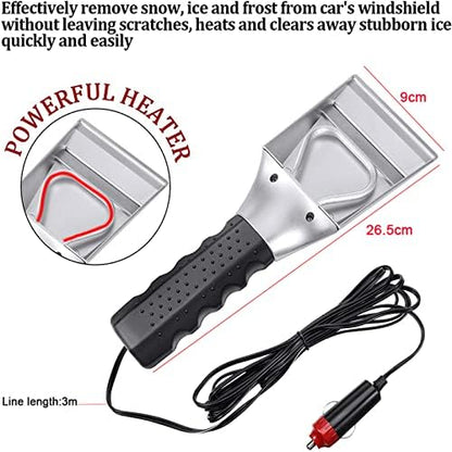 Car Ice Scraper TORCARVH Automobiles Cigarette Lighter Snow Removal Shovel - Image 4