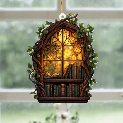 Gothic Window Book Ornament – Stained Glass Style Acrylic Christmas Ornament - Image 7
